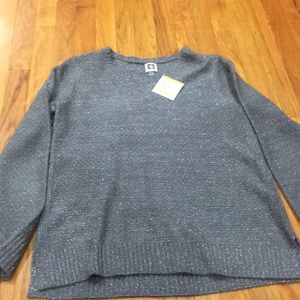 NWT Anne Klein silver/great sweater size medium